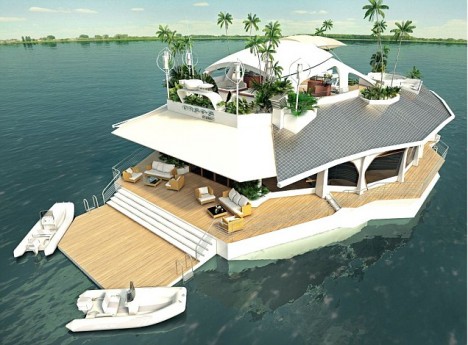 Luxury floating island