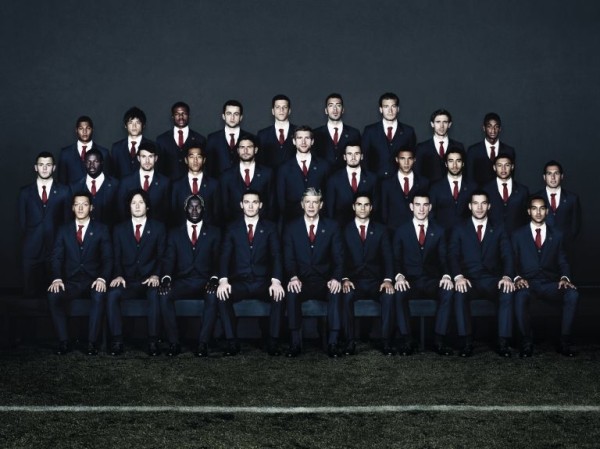 The Arsenal players wearing Lanvin