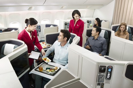 Cathay new business class cabin