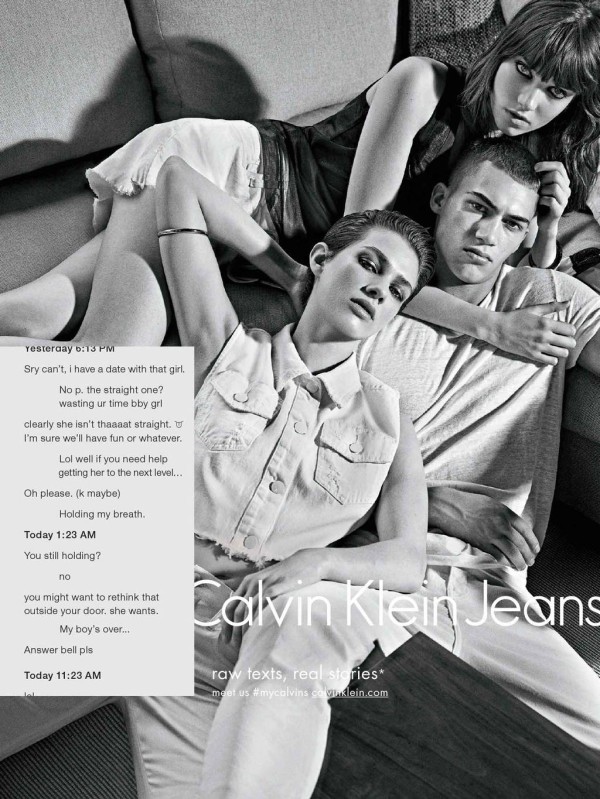 Calvin Klein Jean sexting campaign