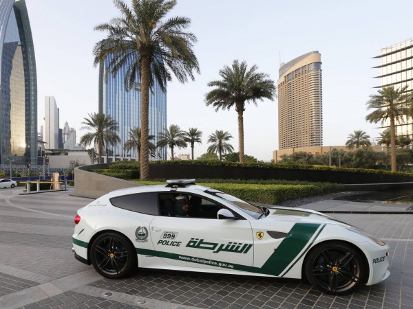 On Ferrari patrol with the Dubai police