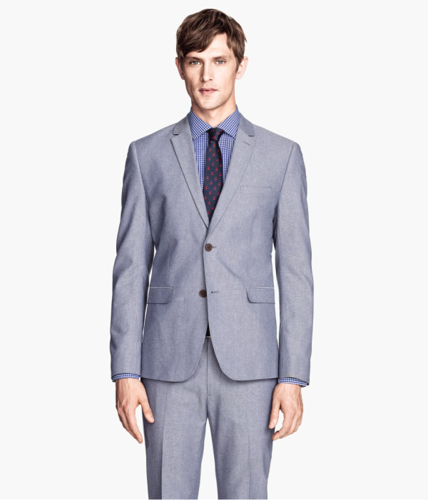 H&M Slim-fit Oxford-weave Blazer and trousers FW14