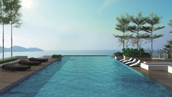 Infinity pool at The Marin overlooking the Andaman Sea