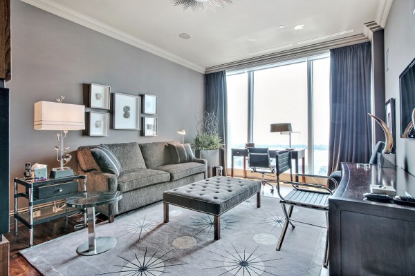 Luxury apartment at Toronto's Ritz Carlton Residences listed for CAD$3.9 million (US$3 million) with Sotheby's International Realty Canada. Common spaces include a roof terrace, a theatre and meeting rooms