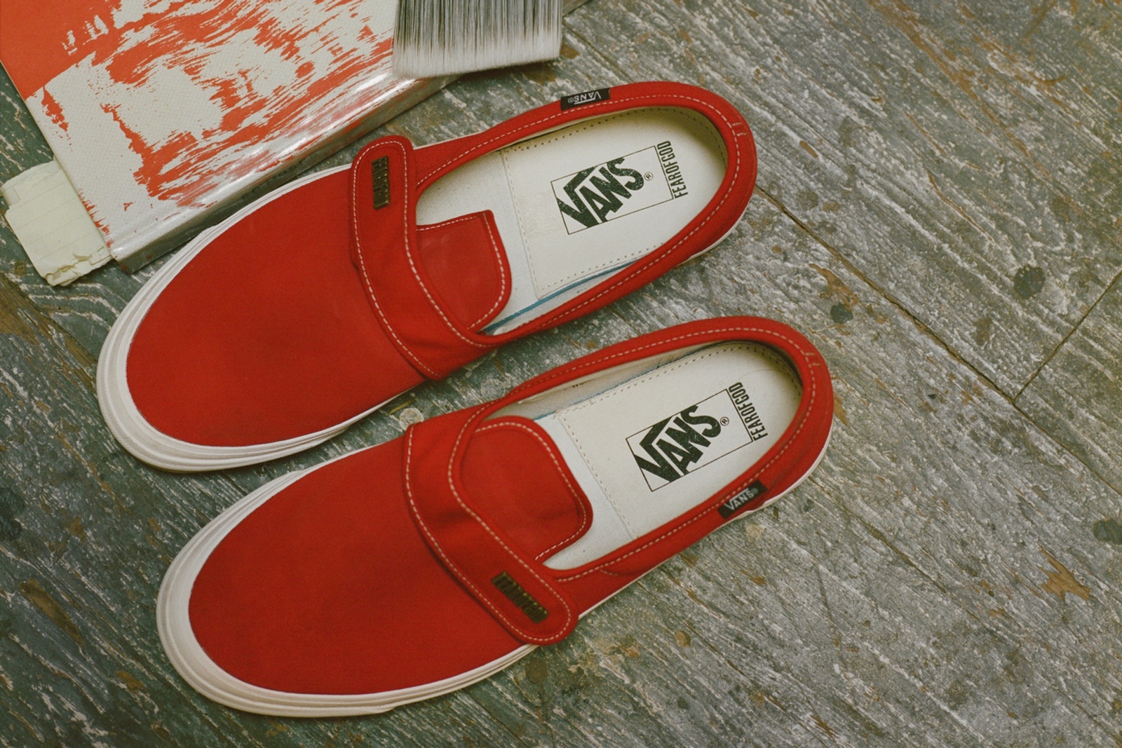 Exclusive Vans Fear of God FOG f.o.g. Collection Jerry Lorenzo Footwear sneakers shoes red white black corduroy, canvas or suede Slip-On 47 V DX Mountain Edition 35 DX and Era 95 DX pacsun pac sun