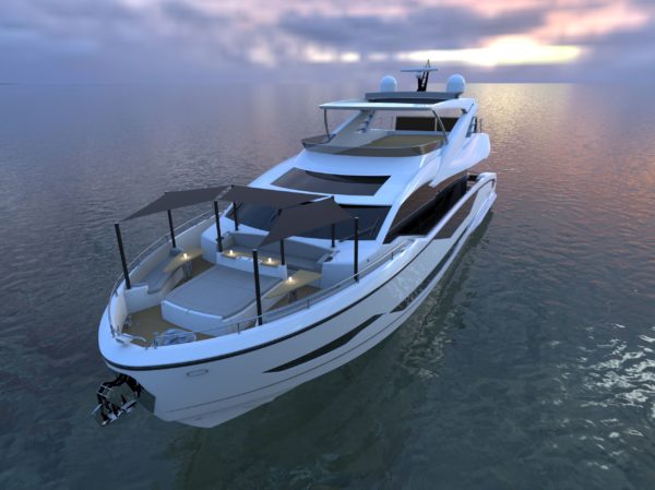 Project 8X represents Sunseeker’s new generation of larger models, with a much greater beam and volume