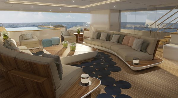 The yacht's interior can be customised by the new owner