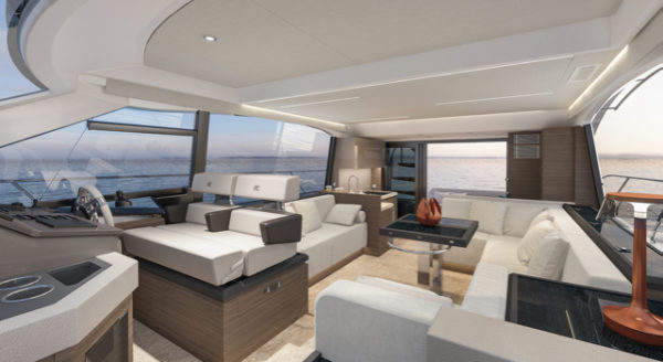 Andréani Design handled the interior of the Beneteau Monte Carlo 52
