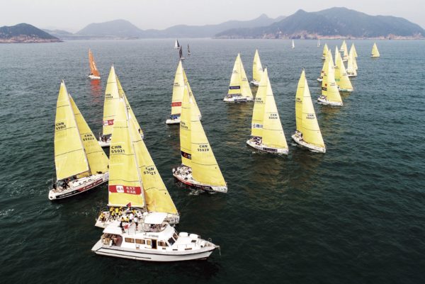 Beneteau one-design yachts sailing in the annual China Cup from Longcheer Marina in East Shenzhen