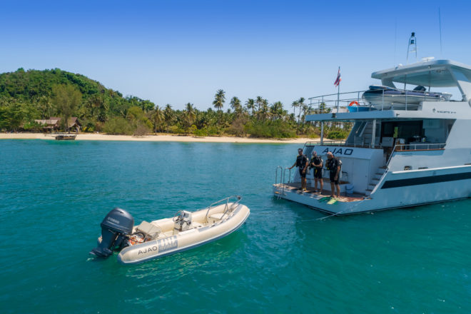 Formerly in Miami, the 89ft, three-cabin Ajao has been chartering from Phuket, Thailand, since 2018