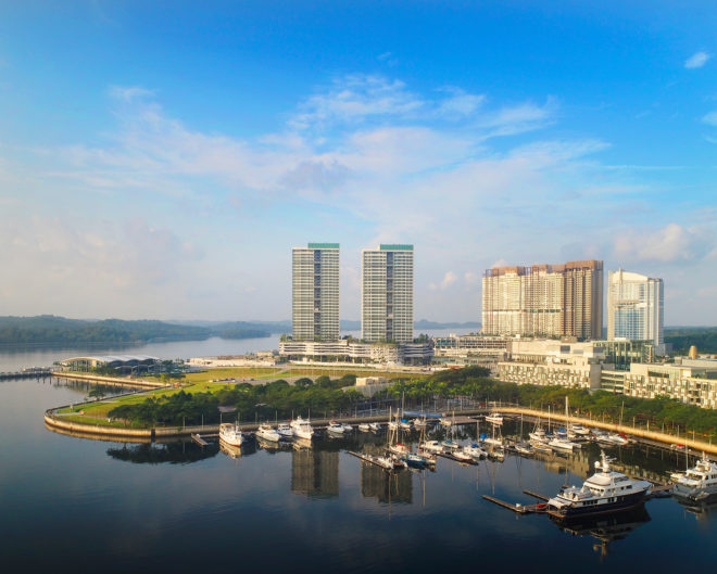 Bird's eye view of the Southern Marina Residences; nature and lush greenery offer respite in the property