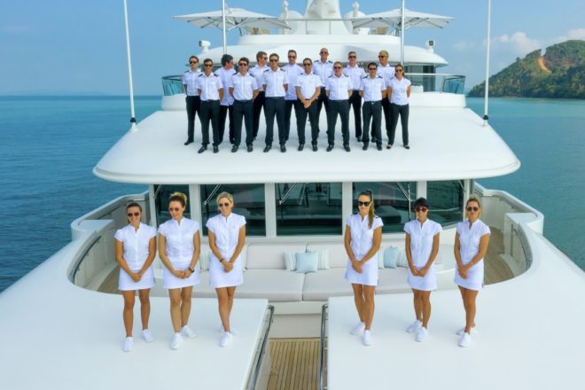 Lady E’s impressive crew and range of toys made it a popular charter yacht in Asia