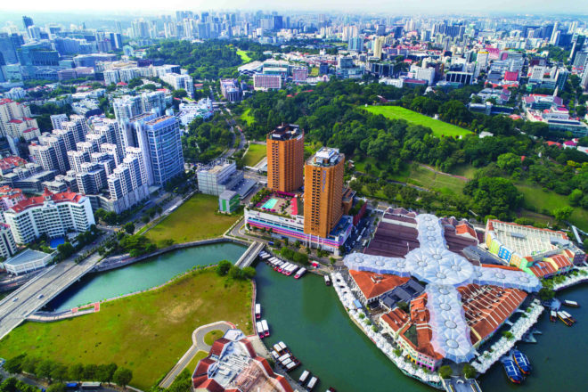 Aerial view of the Clarke Quay area set for a major spruce up