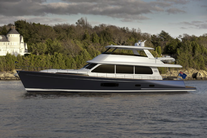 The Grand Banks 85 is scheduled for completion by year-end