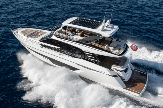 The Fairline Squadron 68 has a powerful exterior stance and handles well on the water