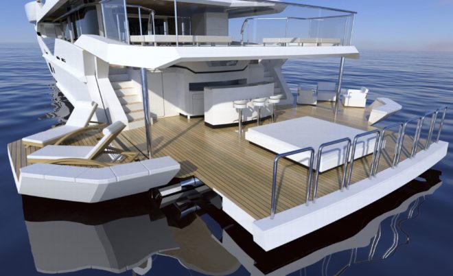 Sunseeker has introduced a double-deck 'ocean club on its Ocean Club 42