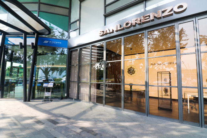 The Sanlorenzo Asia office in Singapore is next to partner Simpson Marine