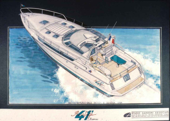 The Prestige 41’ designed by Garroni launched the brand in 1989